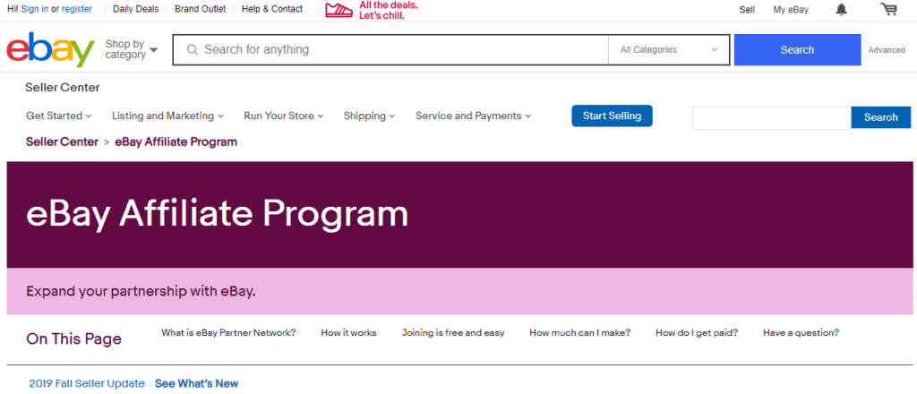 eBay Affiliate Marketing Program