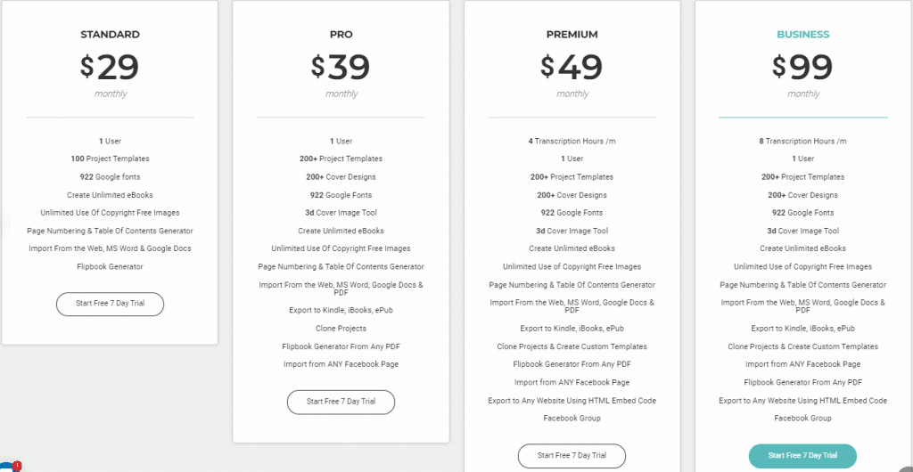 Designrr pricing options