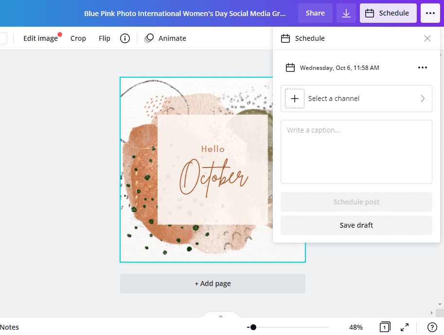 Canva Content Planner