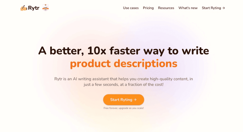 rytr ai: cheapest Writesonic alternative