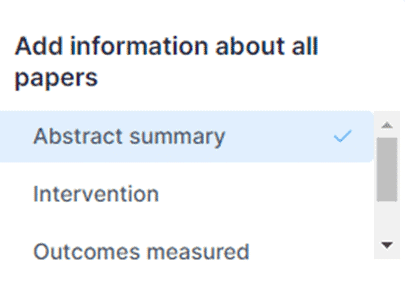 range of parameters in elicit ai search