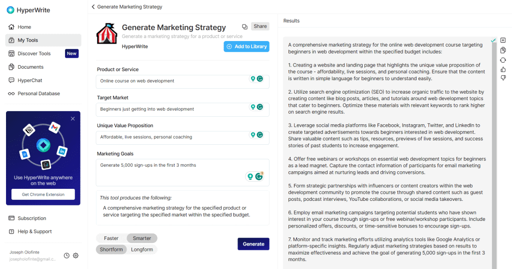 Marketing Strategy Generator