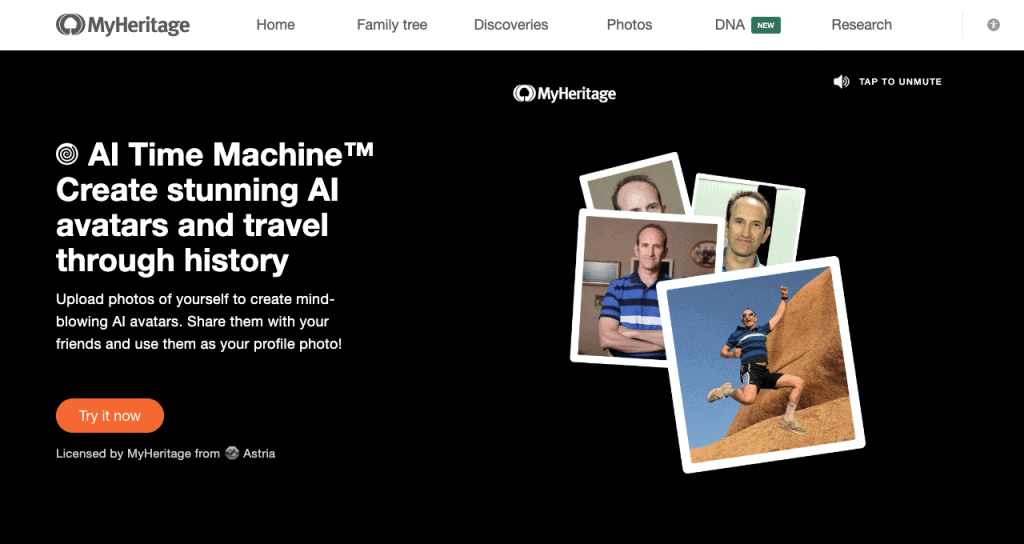 myheritage ai time machine