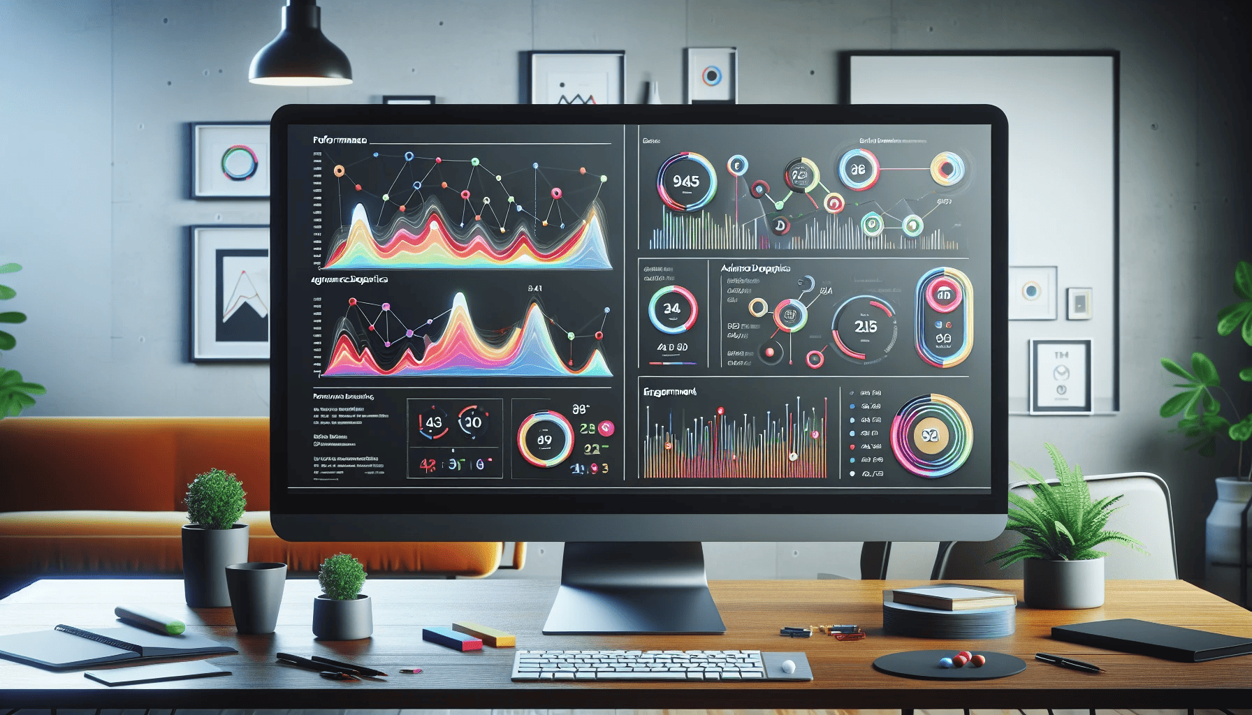 Illustration of TikTok analytics dashboard