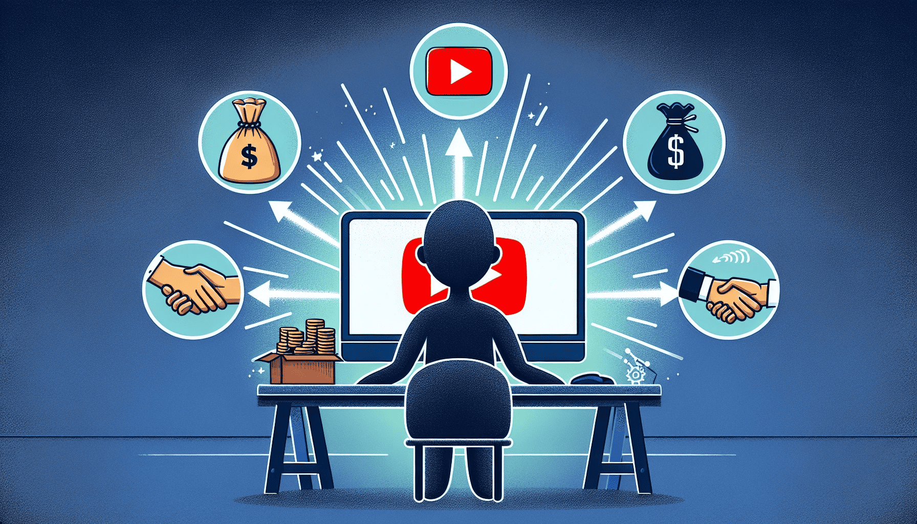 Illustration of monetization strategies for faceless YouTube channels