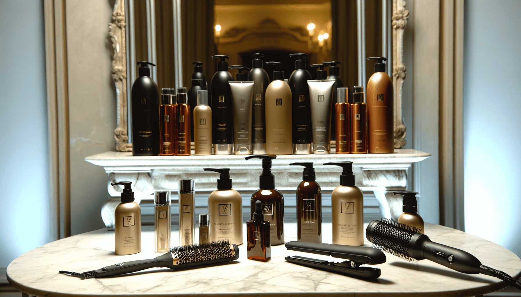 Luxury hair care products and styling tools